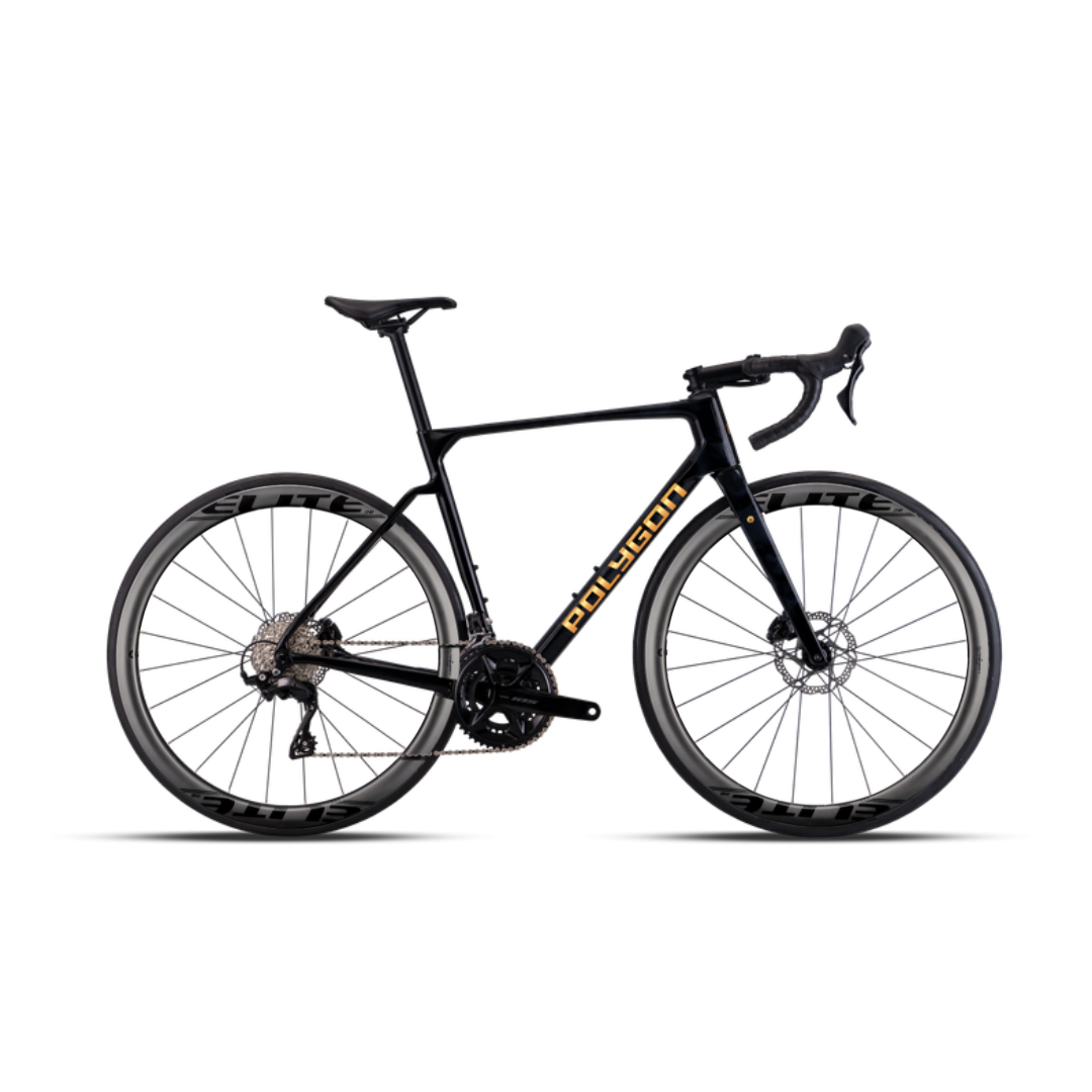 Bicicleta Polygon Strattos 7 Metallic Gloss 105 12V con ruedas de carbono