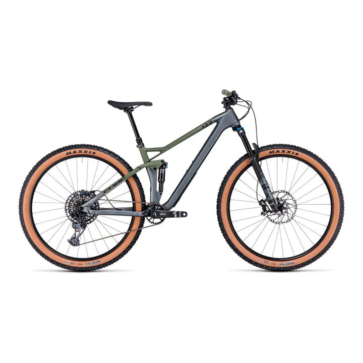 Bicicleta Trail Cube Stereo One22 HPC TM Flashgrey n Olive
