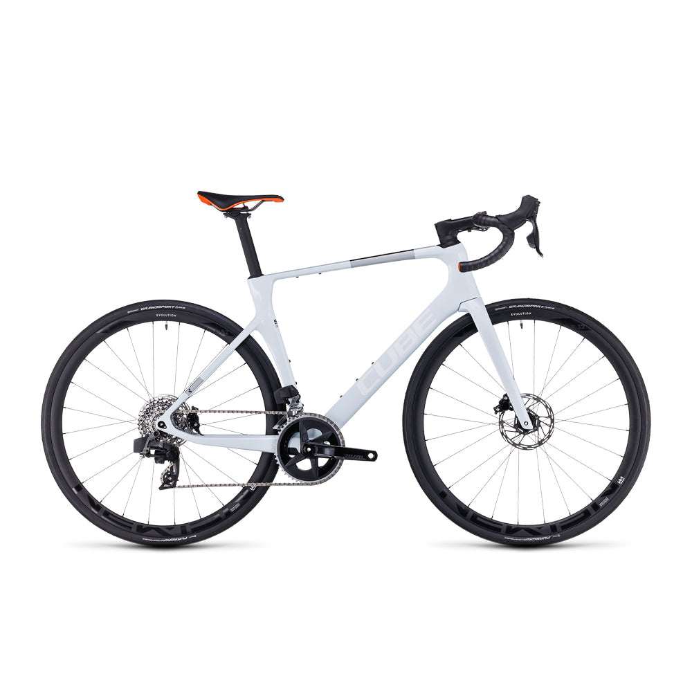 Bicicleta De Ruta Cube Agree C:62 Pro White´n'orange 56 Cm