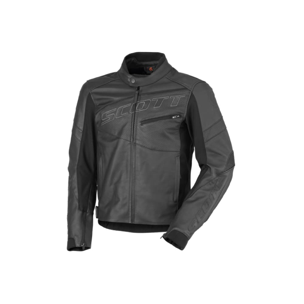 CHAQUETA SCOTT TRACK LEATHER BLACK