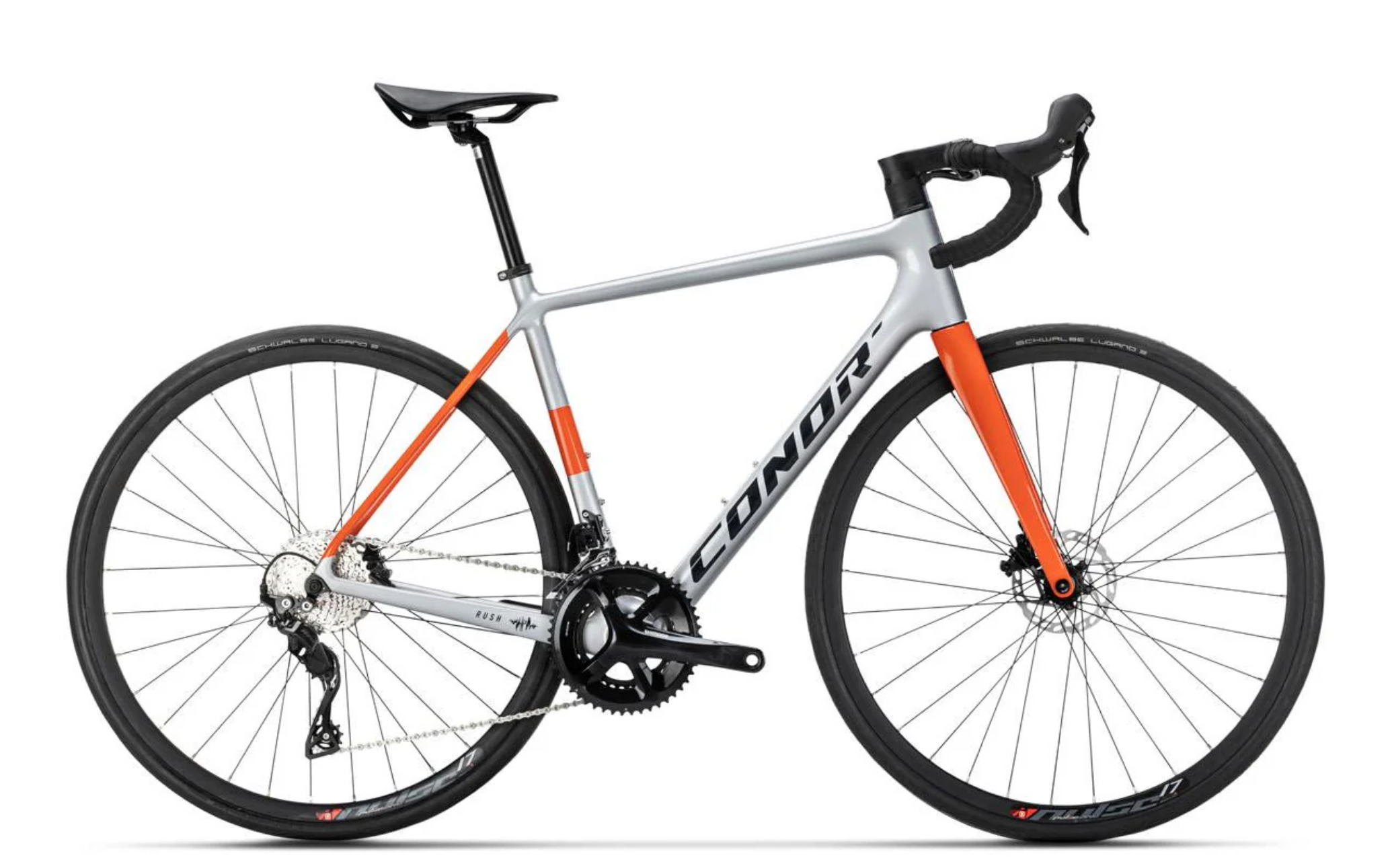 BICICLETA RUTA CONOR RUSH ALLOY 105 2X12S GREY SM/520mm