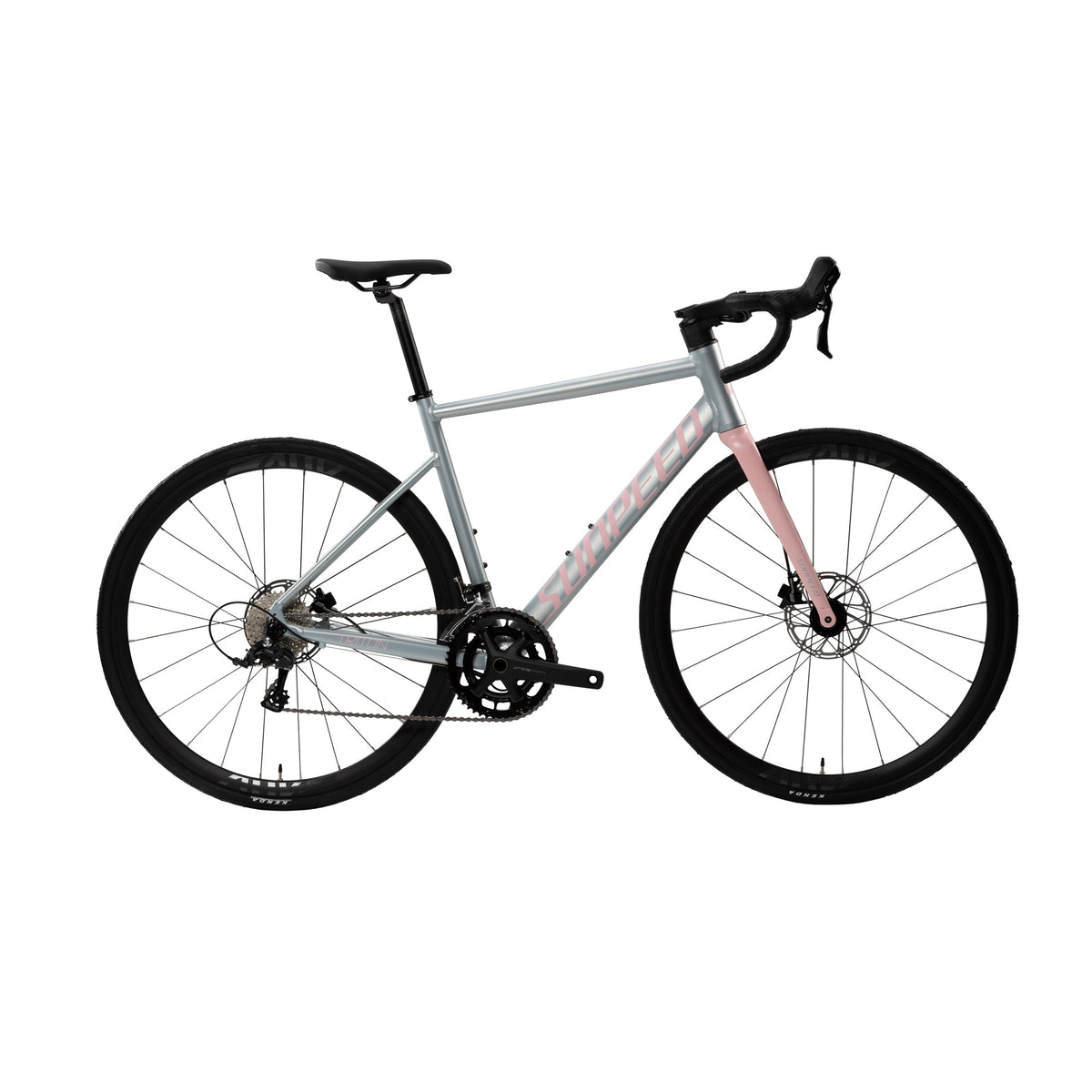Bicicleta SUNPEED Triton Pro Hidráulica color blanco y negro aro 700c