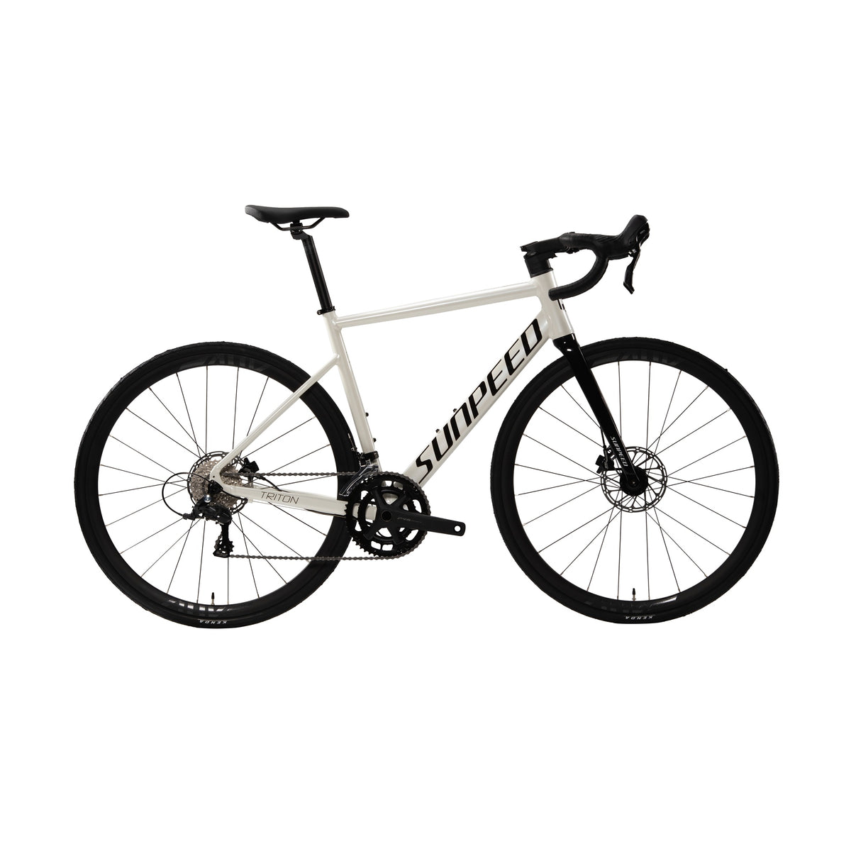 Bicicleta SUNPEED Triton Pro Hidráulica color blanco y negro aro 700c